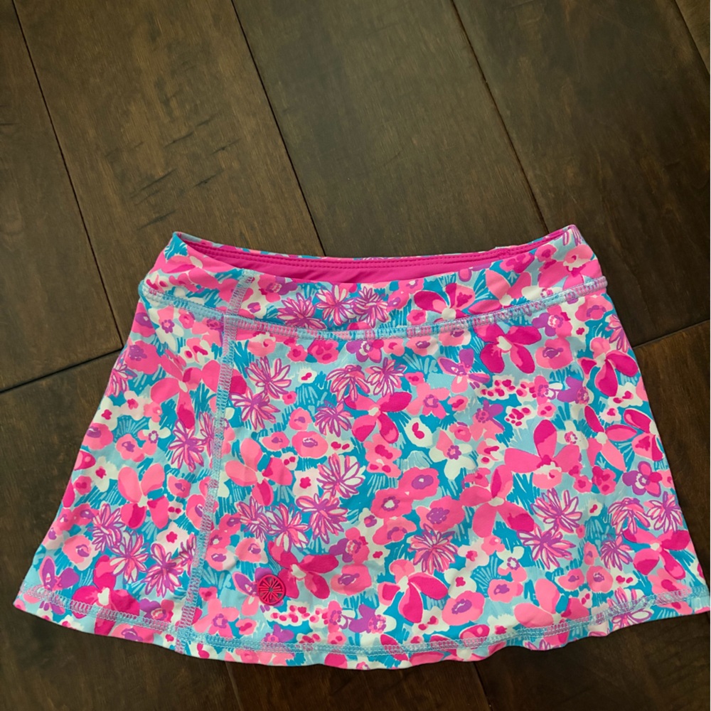 Lilly Pulitzer Pink & Turquoise Floral Swim Skort